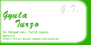 gyula turzo business card