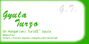 gyula turzo business card